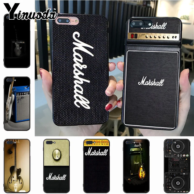 

Yinuoda guitar amp marshall fashion design skin thin black cell Case for iPhone 7plus 6S 7 8 8Plus X 5S 11pro case cover