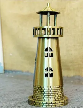 

Set Navigation lighthouse alloy model metal crafts metal gifts lost people gift metal lig alloy large room world famous landmark