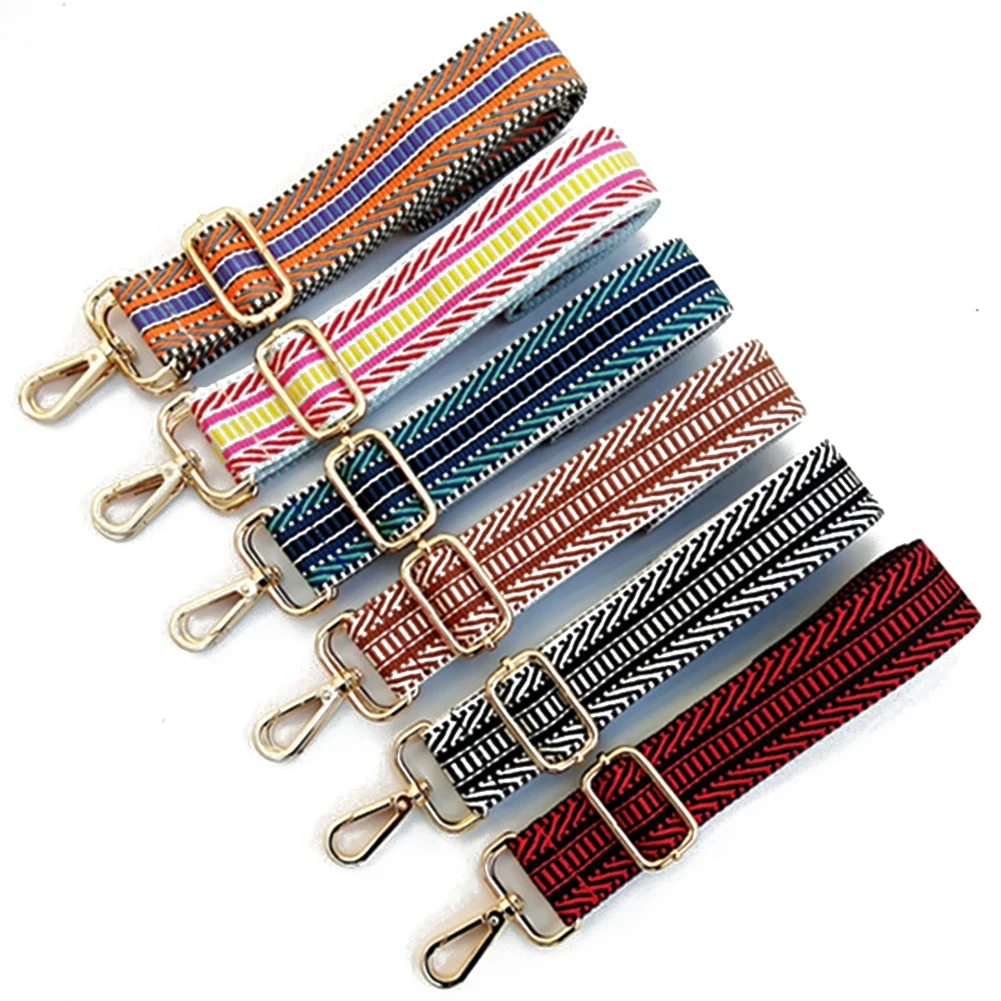 

Bags Belt Accessories Women Rainbow Adjustable Shoulder Hanger Handbag Strap Harajuke Nylon Vintage Casual Bags Belts Strap Hot