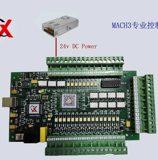 3 оси USB ЧПУ USBCNC контроллер шагового двигателя карты MACH3 1 МГц 24 V Вход для фрезерного станка с ЧПУ