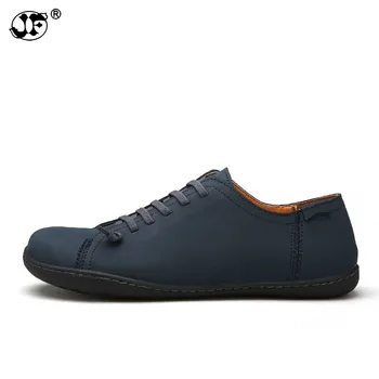 

New 2019 Mens Shoes Split Leather Men's Flats Handmade Mens Loafers Fashion Designer Slip On Espadrilles