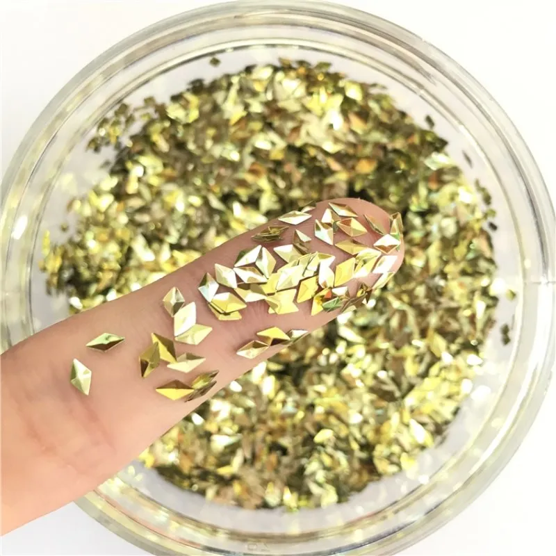 

Ultrathin 3mm Diamond Shape Loose Sequins Nail Glitter Paillette Laser Eo-Friendly PET Sequin DIY Nail Art Manicure Material 10g
