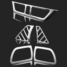 5 шт./компл. Нержавеющая сталь на выходе кондиционер декоративная крышка кольцо для Kia K2 РИО 2011 2012 2013 авто-Стайлинг