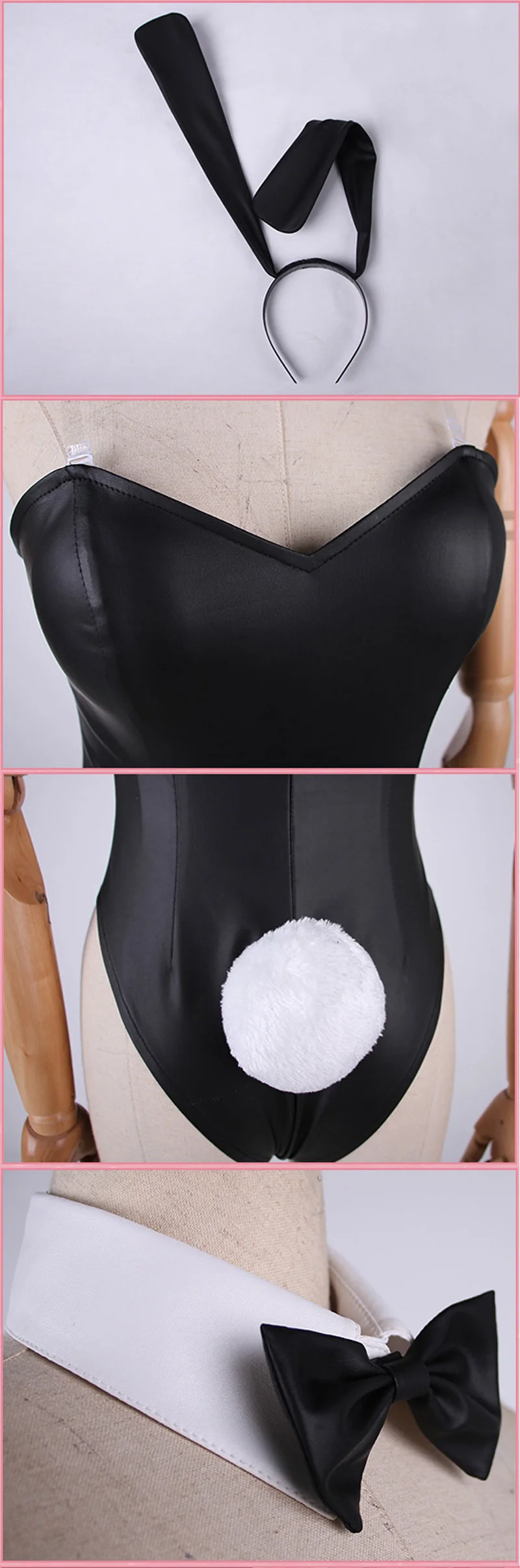 Coshome Anime Seishun Buta Yarou wa Bunny Girl Senpai no Yume wo Minai Cosplay Costume Wig Mai Sakurajima Women Jumpsuit (10)
