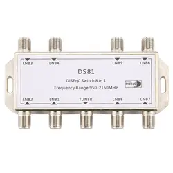 DS81 8 в 1 спутниковый сигнал DiSEqC переключатель приемник LNB Multiswitch сверхмощный цинк литой хром обработанный