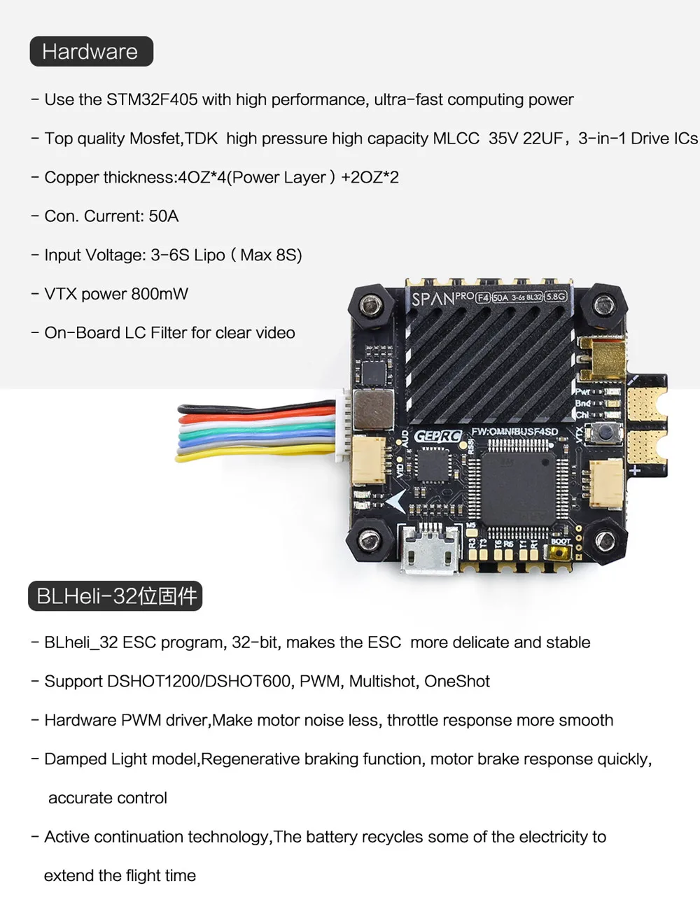 Gprc span pro flytower blheli_32 4in1 3-6
