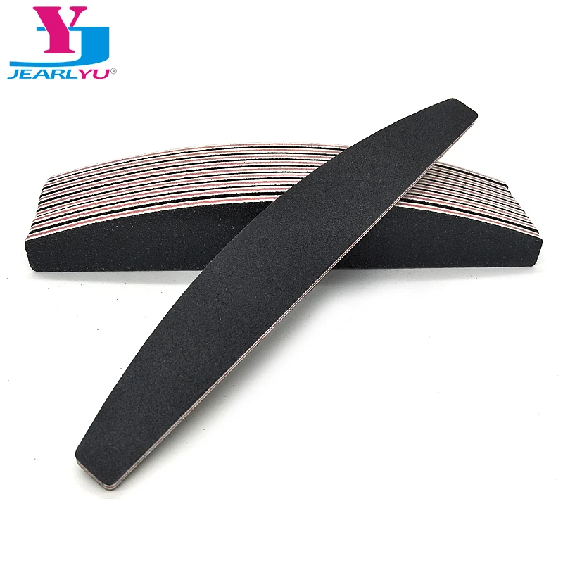 

JEARLYU Professional 100/180 Nail Art Sanding Buffer File 10pcs Black Sandpaper lime a ongle Pedicure Manicure Care Makeup Tools