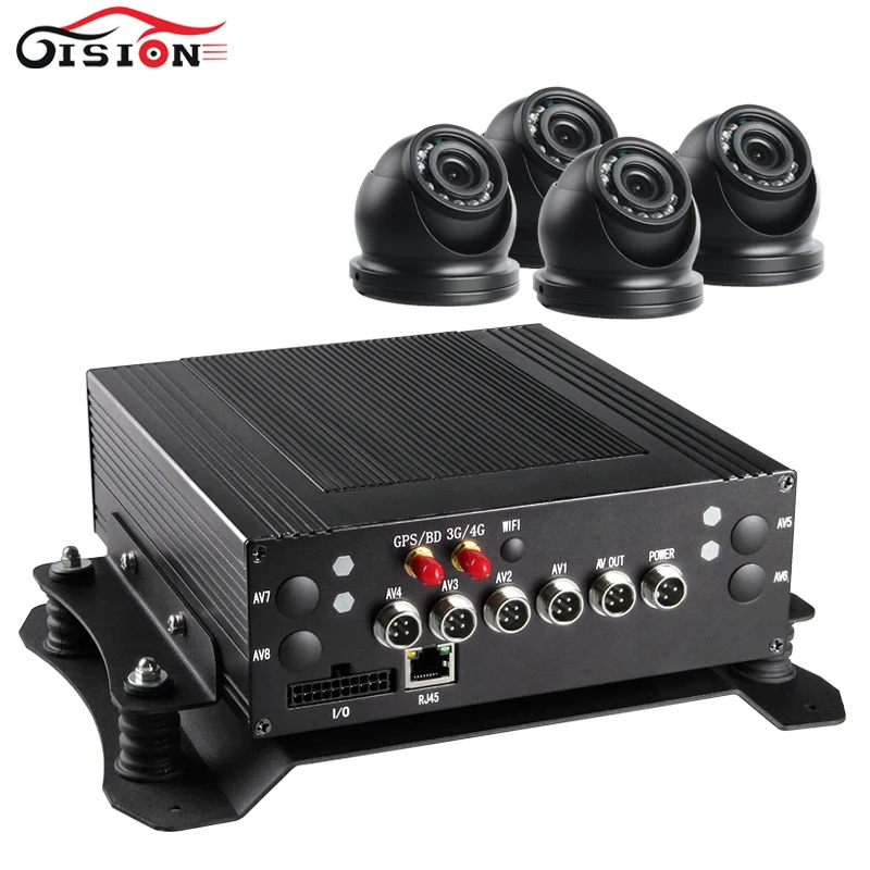 Full D1 HDD Carro Dvr Móvel Com Função 3G GPS Suporte 4 Pcs Mini Camra À Prova D' Água, Pc/Telefone Em Tempo Real de Vídeo MDVR Plataforma Livre