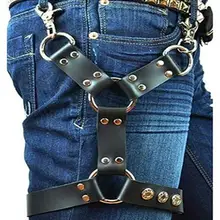 Для мужчин и женщин, новая мода, кошелек, ремень, цепь, ремень, зажим, кожа, в стиле панк, на подтяжках, крючок, регулируемое кольцо на ногу, носок ручной работы, подвязки, унисекс