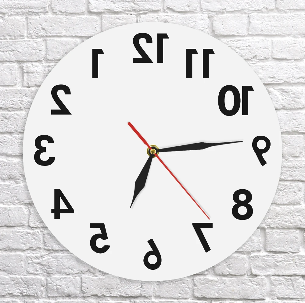 AD) 1 шт. обратная стена художественная декоративная стена часы обратное время часы современные настенные часы современный дизайн часы подарок на день рождения