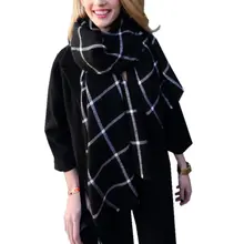 New Fashion Winter Scarf Women Plaid font b Tartan b font Wraps Luxury Brand Womens Scarves