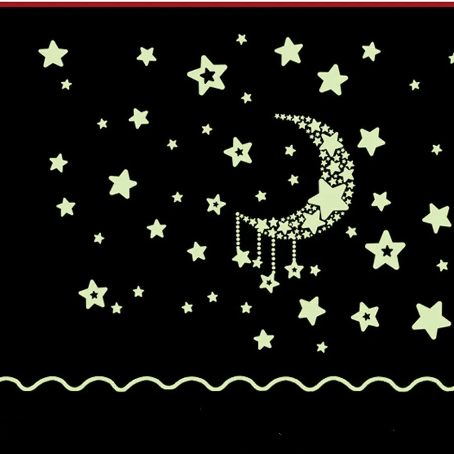 

1 Set Star Planets Moon Glow In The Dark Toys Stickers Luminous DIY Kid Room PVC Sticker Home Toys for Children Christmas Gift