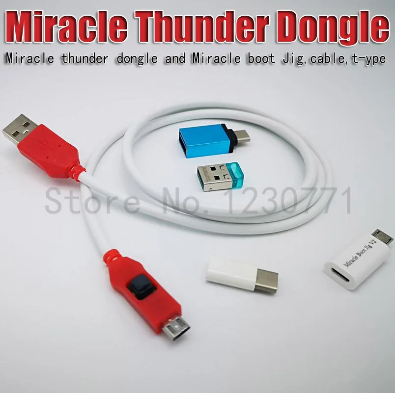 Последняя чудо Thunder ключ и чудо-Miracle boot Jig и кабель Тип-C