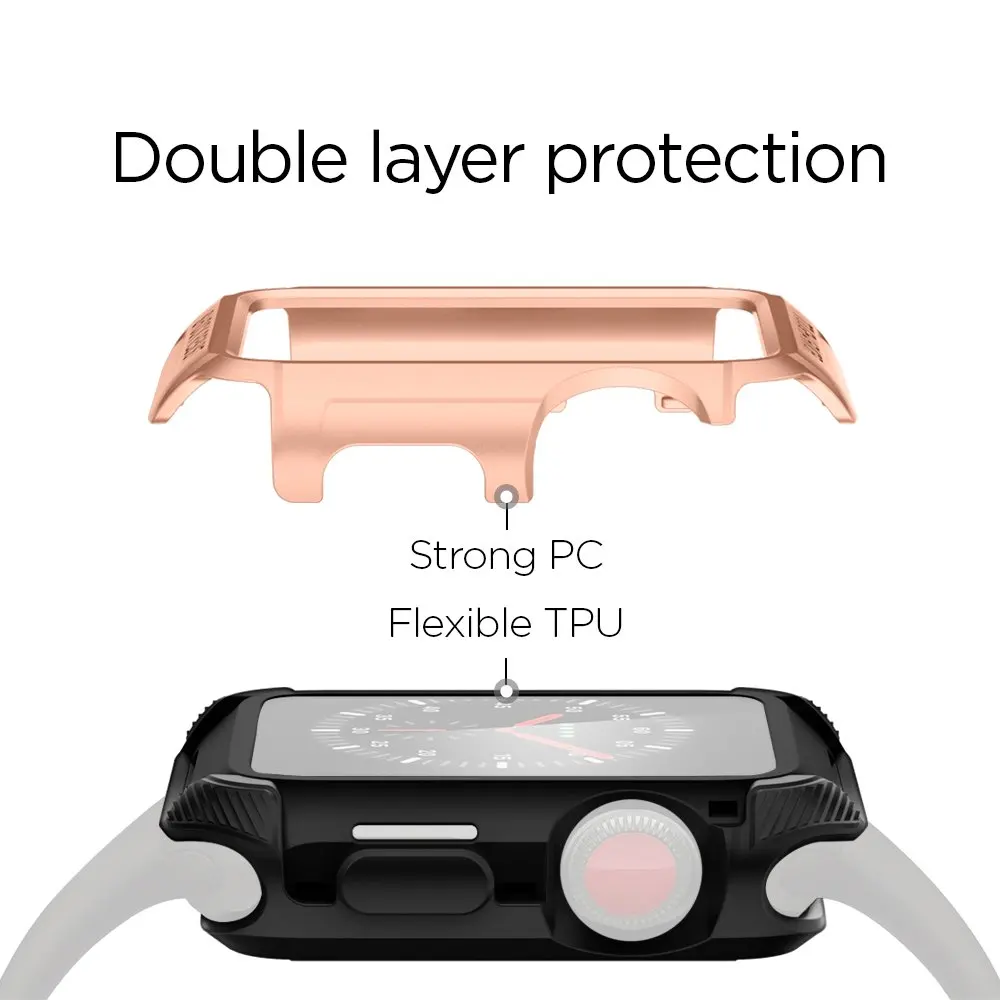 Чехол для Apple Watch чехол 44 м 40 мм iWatch band 42 38 универсальный защитный бампер