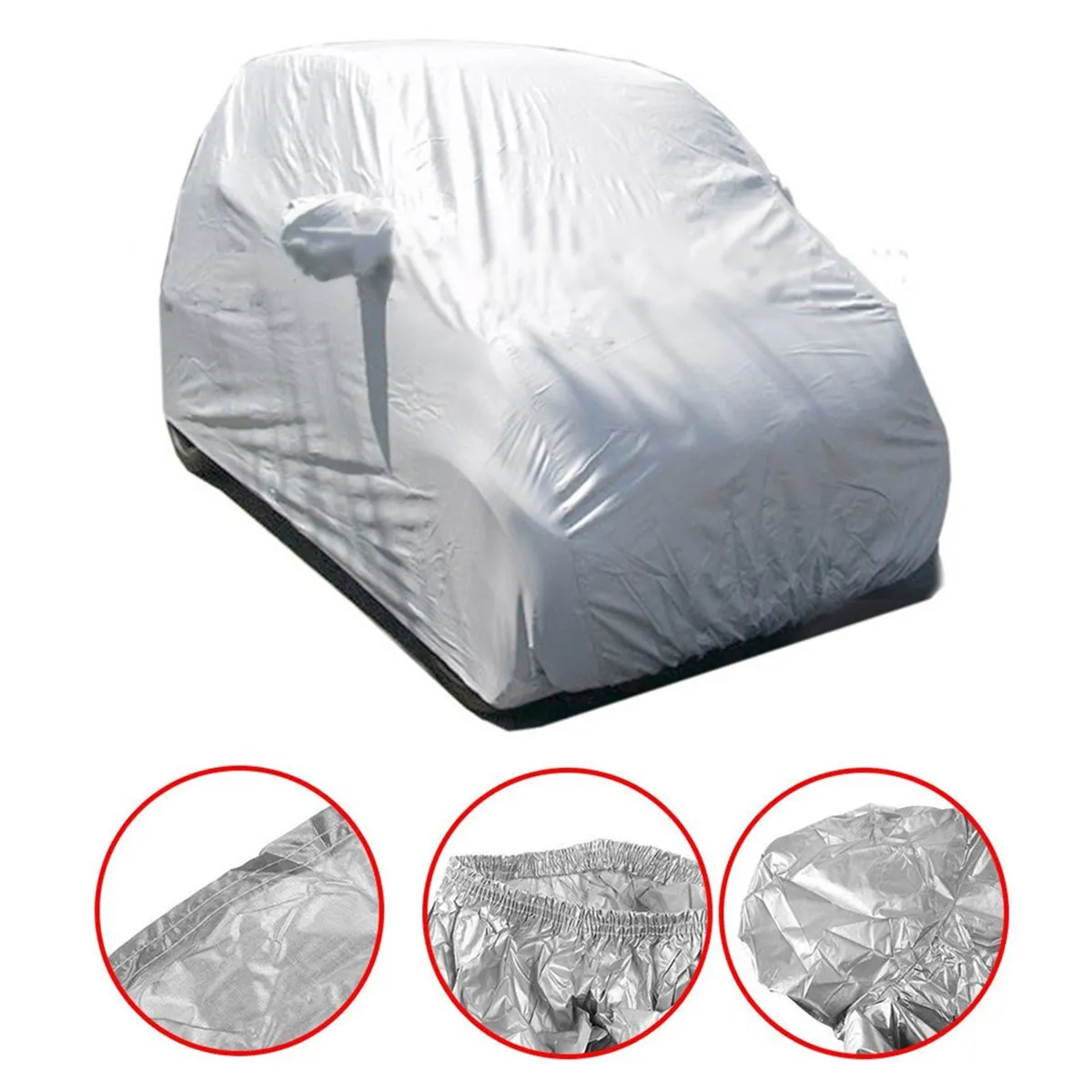 

2.7X1.7X1.6m Car Cover Sun Rain Dust Proof Waterproof Shield for Benz Smart Fortwo Auto Car Outdoor Protector Cover