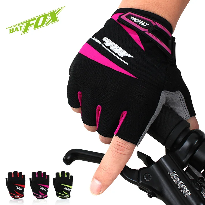 BATFOX Summer Women Cycling Gloves Half Finger Gel Pad MTB Road