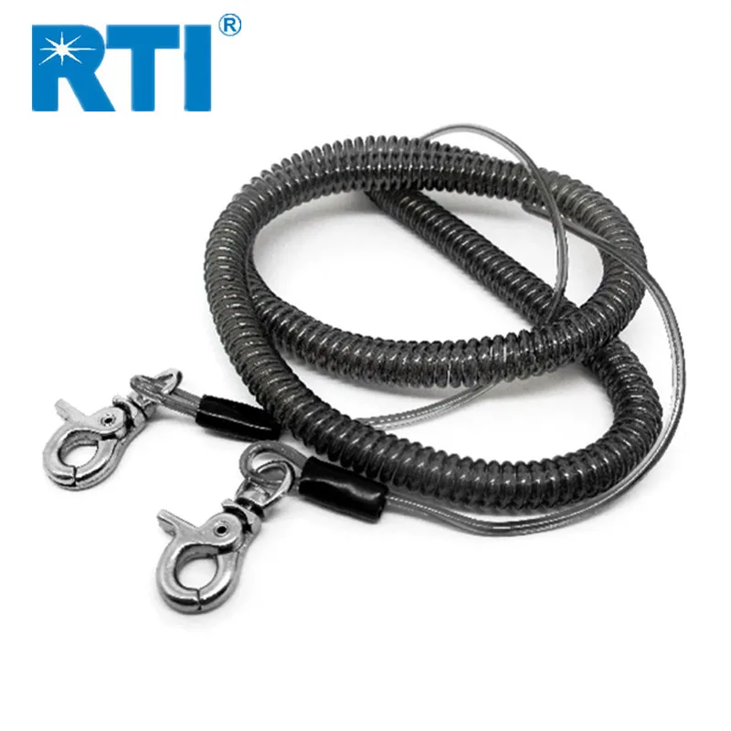 RTI 1.3 متر/2 متر/3 متر/5m10m الصيد الحبل الفولاذ أسلاك الفولاذ الصيد أدوات الأشرطة المطاطية الحبل الاحتفاظ حبل Pesca الصيد اكسسوارات