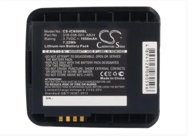 Cameron sino 1950 мА/ч, Батарея для INTERMEC CN50 CN51 318-038-001 аккумулятор большой емкости 318-039-001 аккумулятор большой емкости AB24 AB25 штрих-код аккумулятор сканера