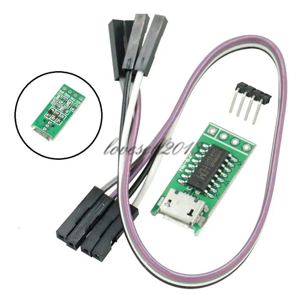 

CH340C Micro USB to TTL Serial Port ISP Download Module 5V/3.3V 500ma Replace CP2102 CH340G CH340T For STM32 51 With DuPont Line