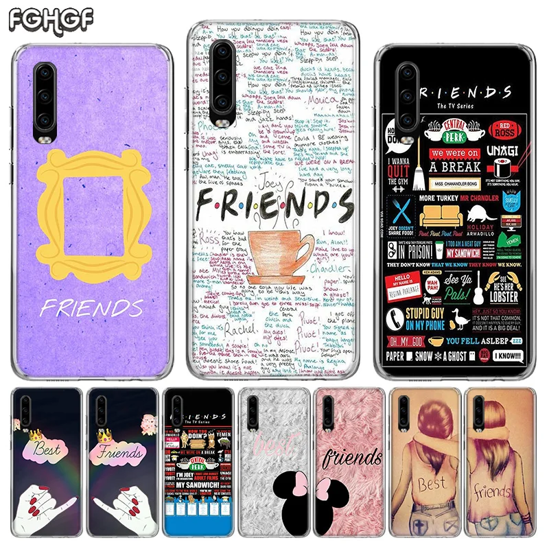 Роскошный чехол для телефона Best Friends BFF Huawei P30 P20 P10 lite Plus Mate 20X20 10 Pro P Smart 2019 + 2018 Nova 4 |