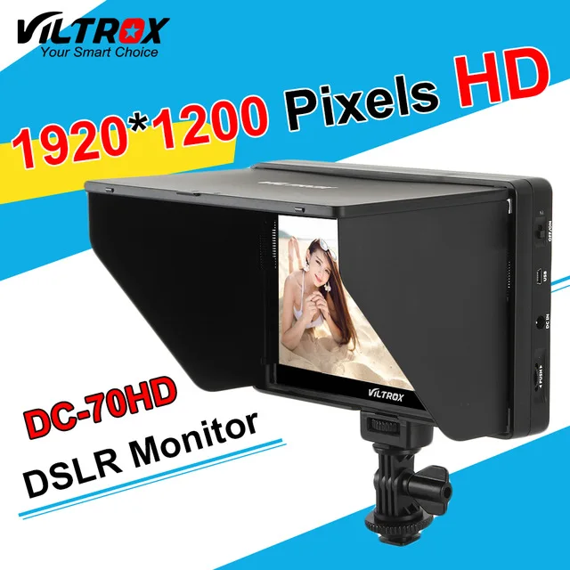 Viltrox DC-70HD клип на 7''1920x1200 ips HD ЖК-дисплей камера видеомонитор Дисплей HDMI AV вход выход для Canon Nikon камера BMPCC