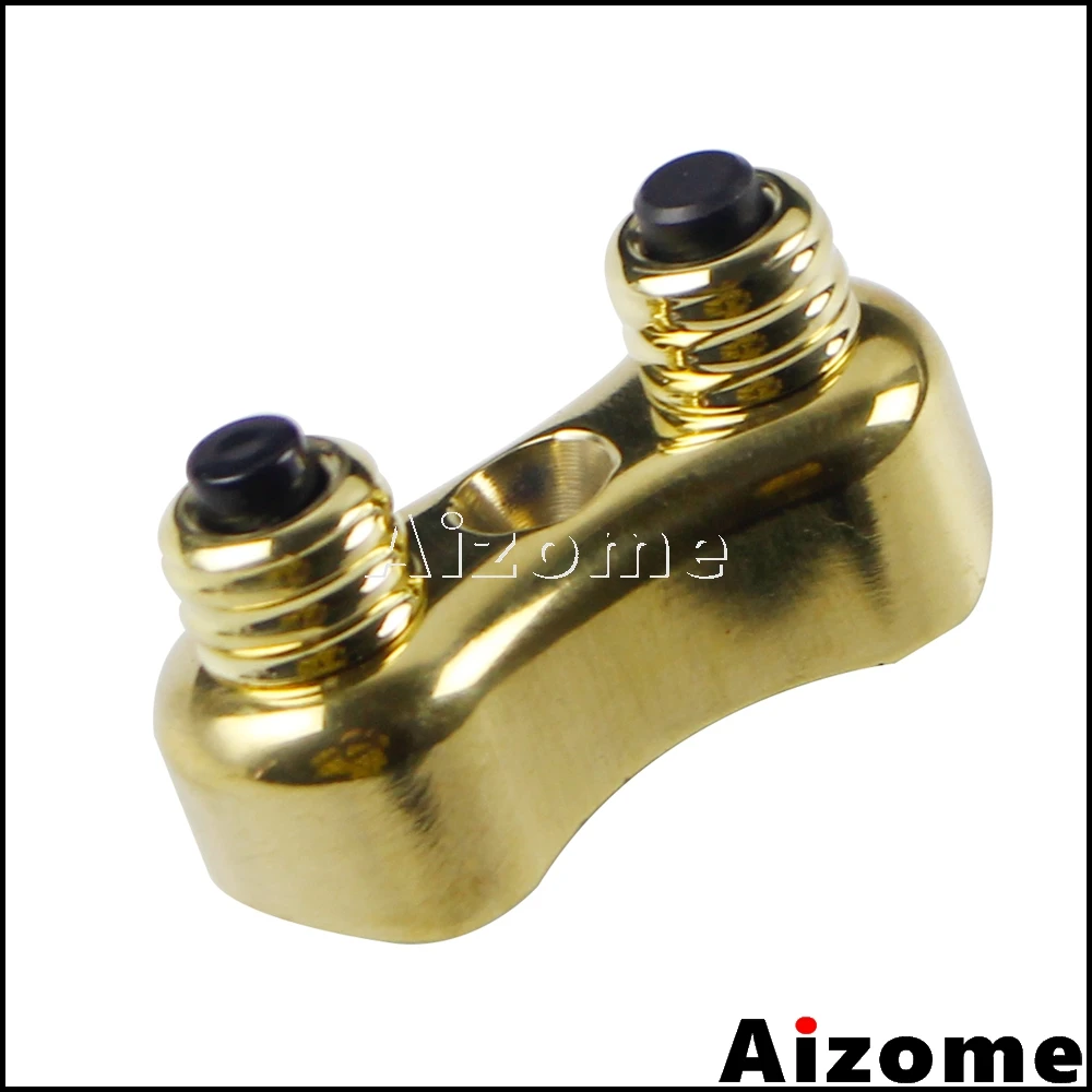

Old School 7/8" Bar Motorcycle Dual Switch Button Brass Mini Push Button For Harley Cafe Racer Scrambler Bobber w/ 1" Handlebar