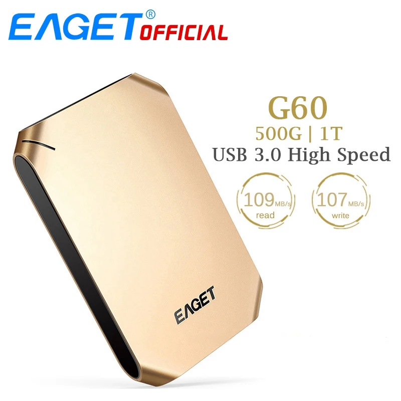EAGET External Hard Drive 500GB 1T HDD USB 3.0 Hard Disk High Speed