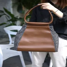 Сумки большой емкости простая Индивидуальная сумка на одно плечо кожаная сумка популярна среди женских сумок