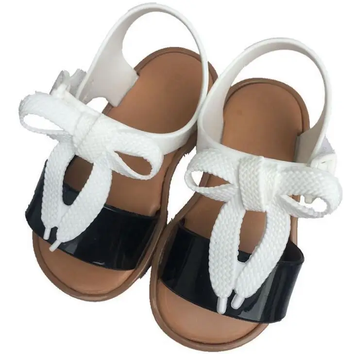 Melissa мини-обувь летний стиль желе обувь для девочек Нескользящие Детские пляжные сандалии малышей - Цвет: photo color