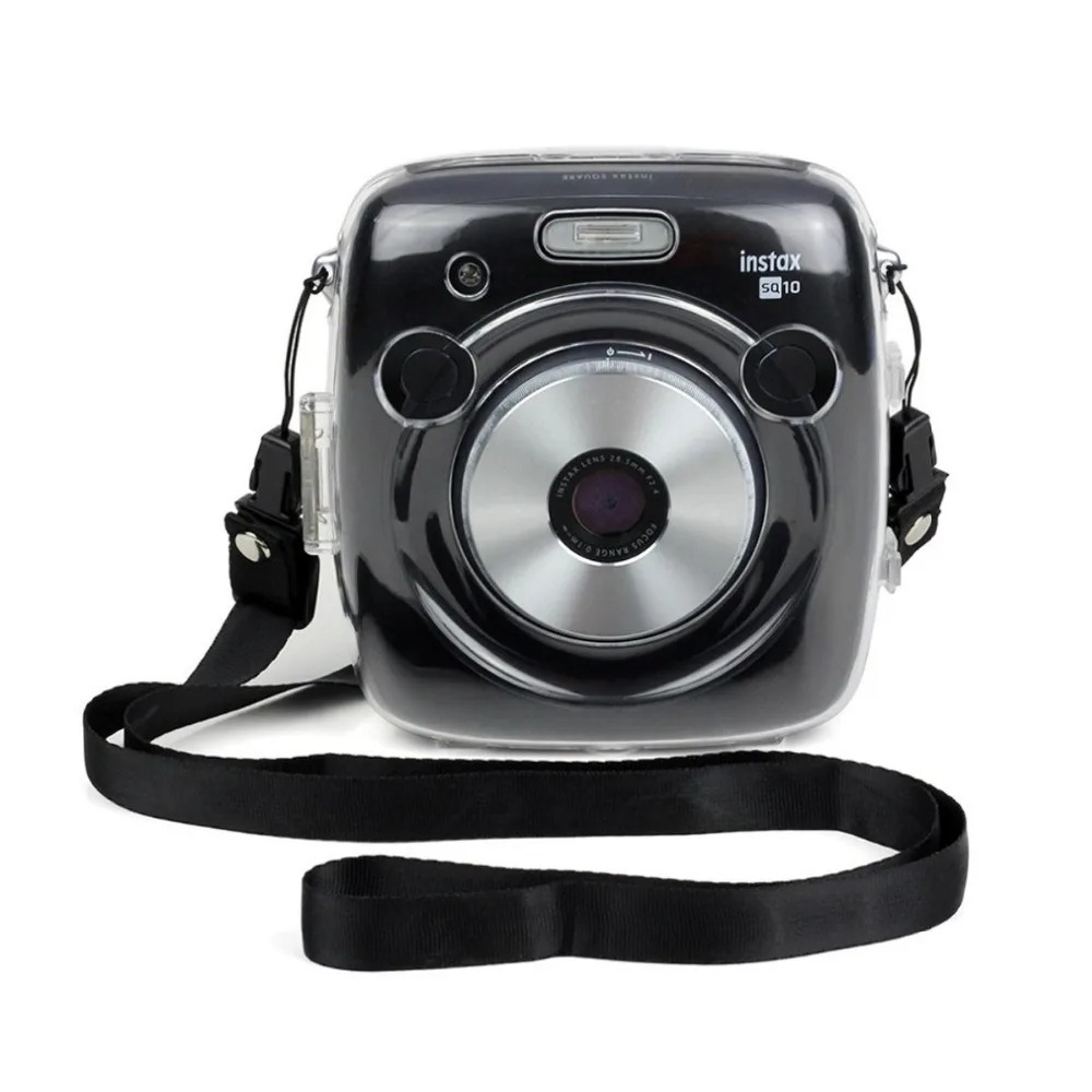 

Crystal Case PVC Transparent Strap Shoulder Bag Protector Instant Film Camera Shell Cover for fuji Instax Square SQ10