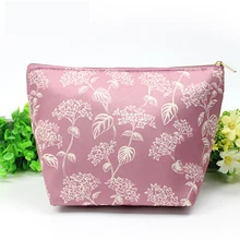 2016 Hot-selling Women Fashion Casual Cosmetic Bags Ladies Small Makeup Cases Flower Printed Waterproof Travel Trunk Make up Bag