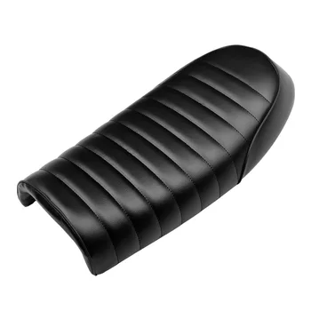 

Black Motorcycle Retro Seat Vintage Flat pan Saddle Brat Cafe Racer Seat Motorbike Chopper Bobber Scramble