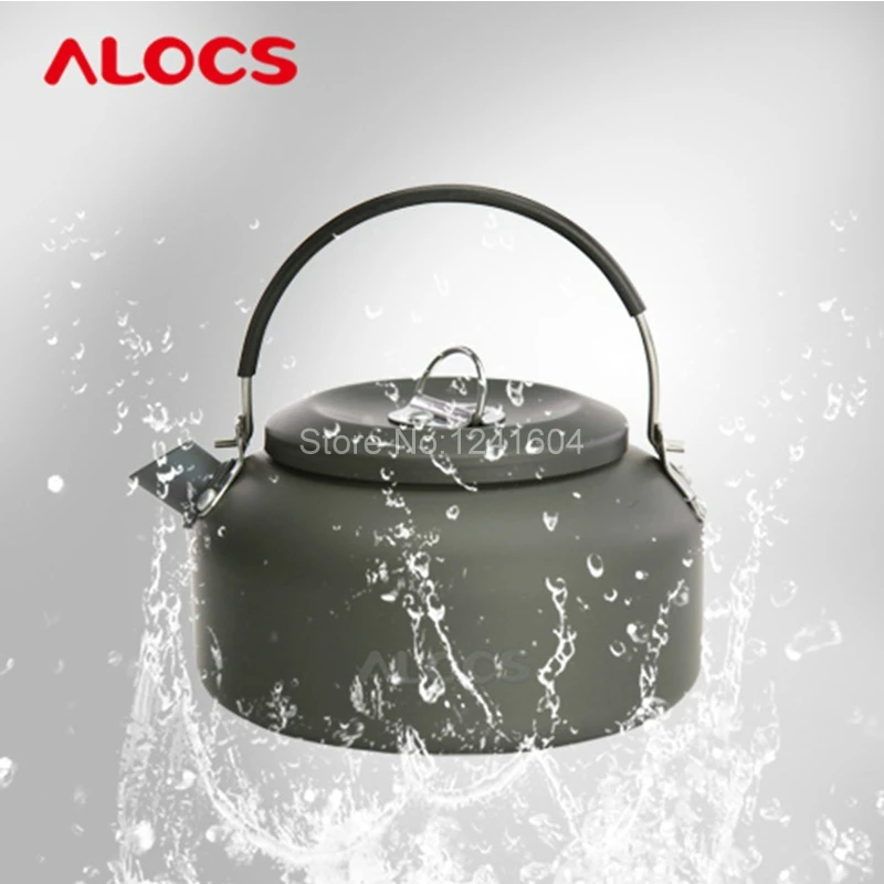 

Alocs Kettle Camping Cookware Outdoor Pot Camping Water Kettle Teakettle Botella De Agua Utensils For Tourism 0.8L 100g CW-K02