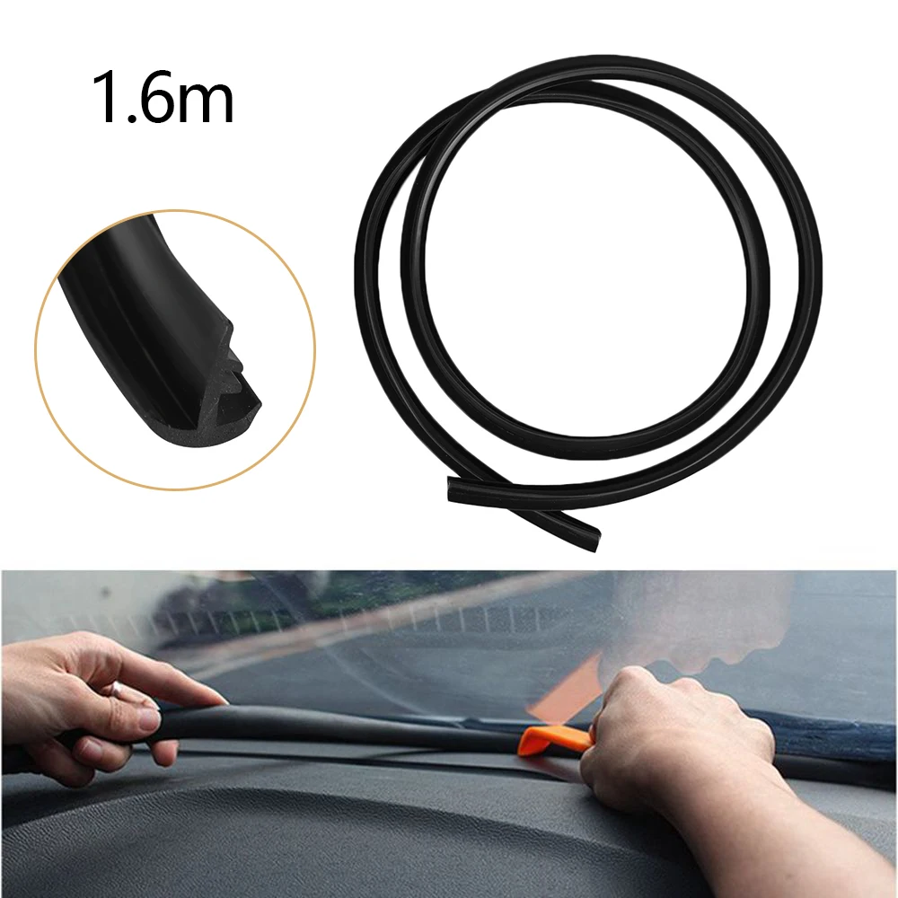 Rubber Car Dashboard Windshield Rubber 1.6m Soundproof Dustproof Sealing Strip