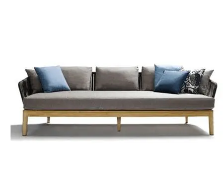 

New arrival high quality patio furniture 3 seats rope sofa for sale