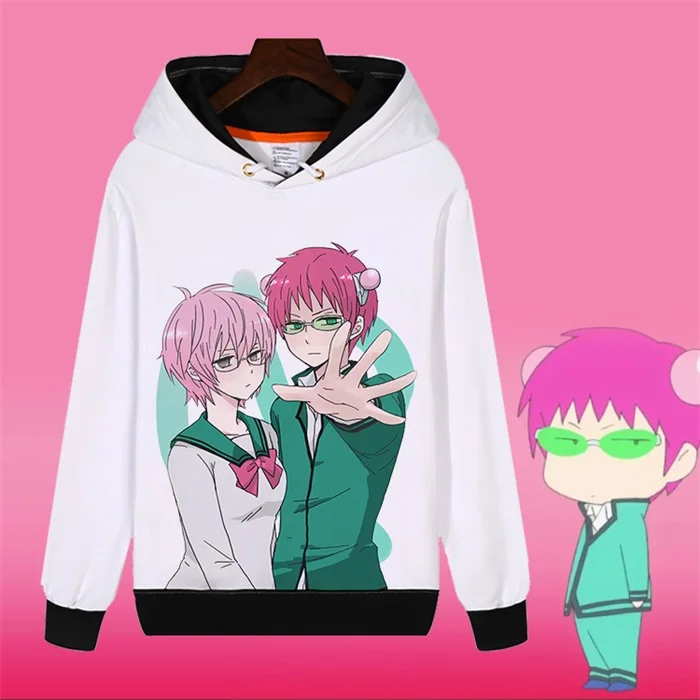 11 Модные толстовки с капюшоном с рисунком из аниме Saiki Kusuo без sai-поселок nan Saiki Kusuo белая толстовка Для мужчин Для женщин, куртки с капюшоном на осень и пуловеры, пальто, топы по индивидуальному заказу - Цвет: 11