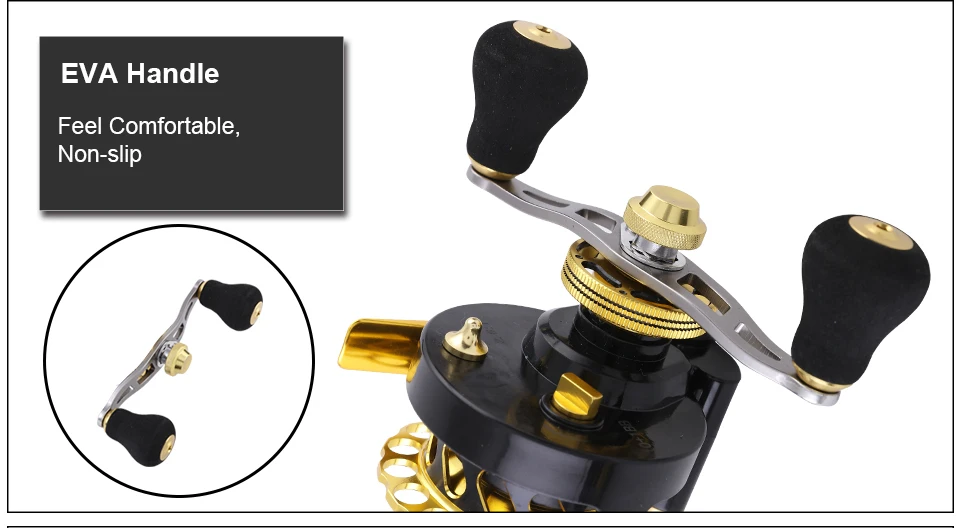 GLUREE Full Metal Fishing Rafts Saltwater Fly Fishing Reel 10+1BB 2.61LeftRight Hand Optional Bait Casting Ice Fish Wheel (17)