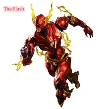 25cm The Flash Action Figure Play Arts DC Justice League PVC Kids Gift Toy doll Anime Movie Model Movable Cosplay collection