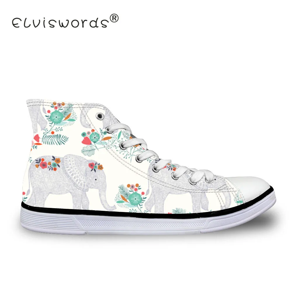 

ELVISWORDS Garden Bears Printing Canvas Shoe Women Fashion Flats Female Vulcanize Shoes for Teenager Girls Sport Sneakers Zapato
