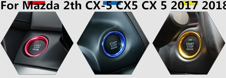 Кнопка запуска двигателя для Mazda 2th CX-5 CX5 CX 5 2017 2018 замена крышки кнопка остановки