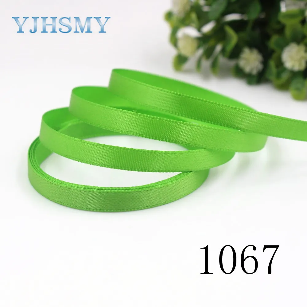 YJHSMY J 181219 D6mm 6 мм 100 ярдов одноцветные атласные ленты Аксессуары для одежды DIY