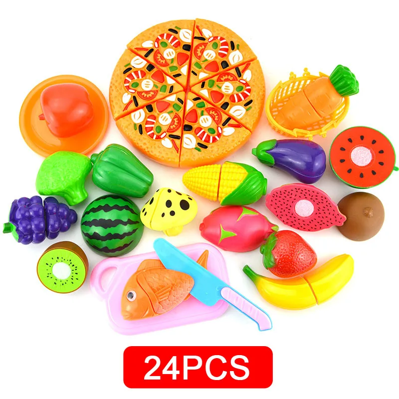 Новинка, детский набор для ролевых игр, кухонные игрушки, пластиковые безопасные фрукты, овощи, кухня, классические детские развивающие игрушки, подарки - Цвет: A2401