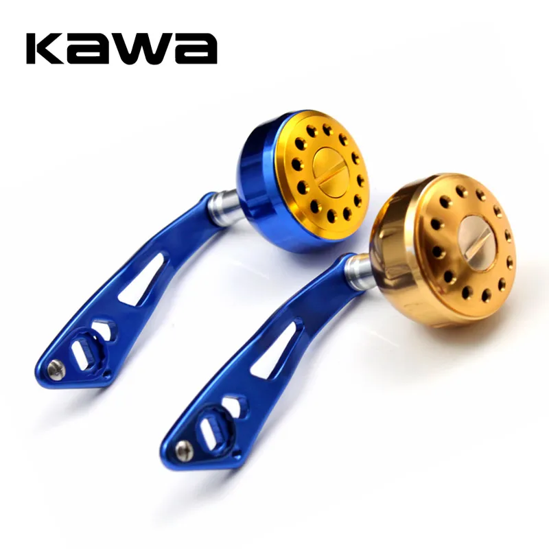 KAWA poignée en alliage d'aluminium avec bouton poignée de moulinet de pêche pour ABU DAIWA Baitcasting moulinet de pêche outils de pêche main droite 