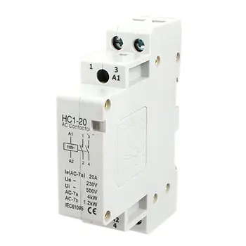 

110V 20A 35mm DIN Rail Mount 2 Pole Definite Purpose AC Contactor