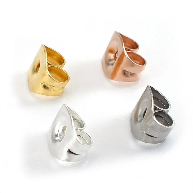 

100pcs 4.5*6mm Stainless Steel Earring Stoppers Back Plug Earring Settings Base Ear Studs Back Earring Stopper DIY Jewelry Z961