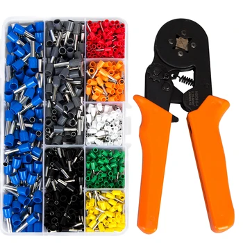 

Cables Pliers Crimping tool Wire Crimping Tool Kit with800pcs Insulated Wire Terminals Self Adjusting Crimping Plier Set Tool