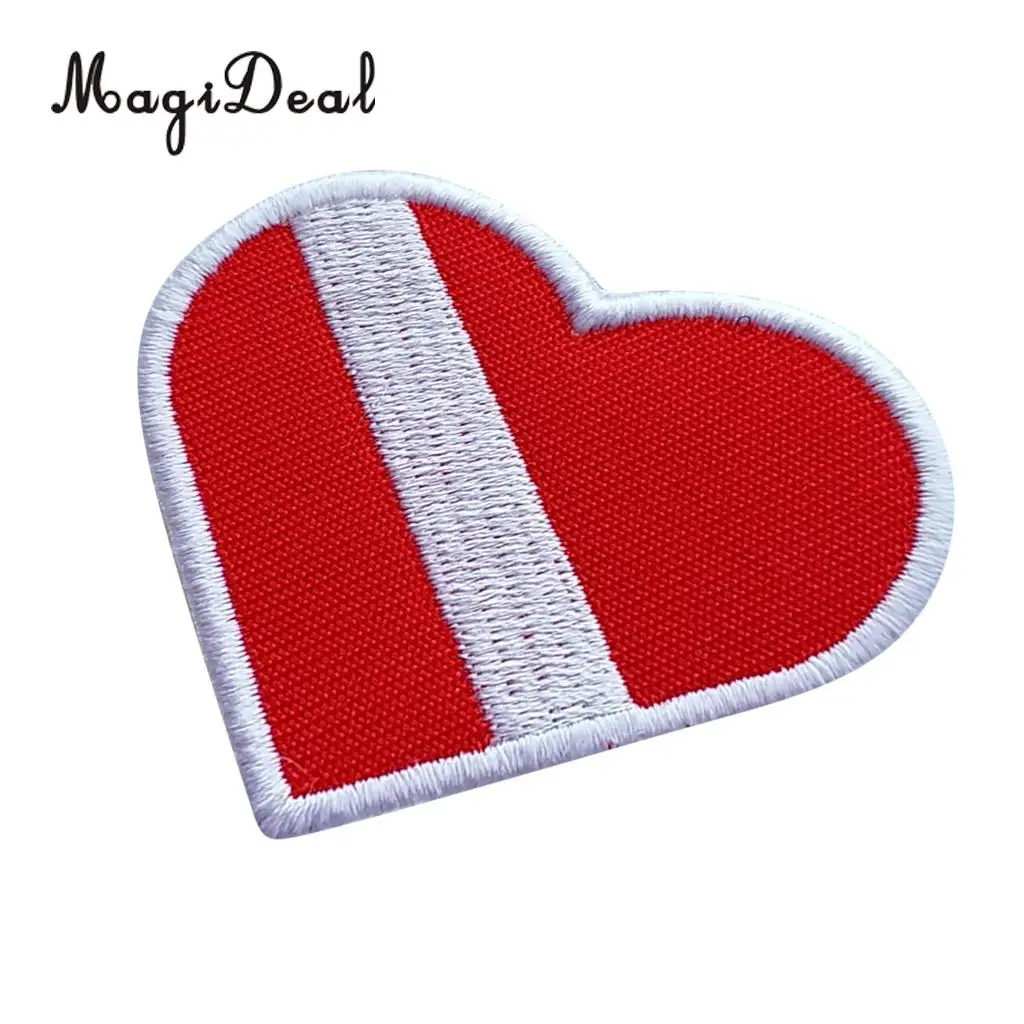 3Pcs Dive Diver Down Flag Alpha Flag Patch Patches Backpack Badges Iron On Embroidered Applique Underwater Scuba Diving Souvenir