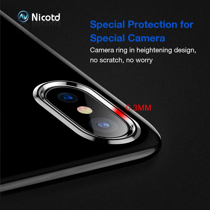 Nicotd Clear Silicon Soft TPU Case For X 7Plus 8 8Plus 7 XS MAX XR Transparent Phone Case For iPhone 5 5s SE 6 6s 6Plus 6sPlus (6)