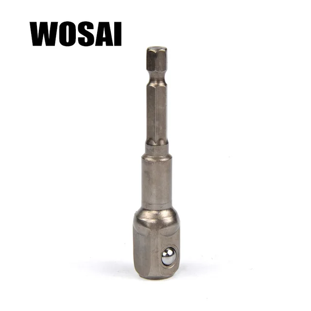 WOSAI-Adaptador de zócalo de acero de cromo vanadio, juego de vástago hexagonal de 1/4 ", 3/8" y 1/2 ", juego de brocas de extensión, 3 uds. 4