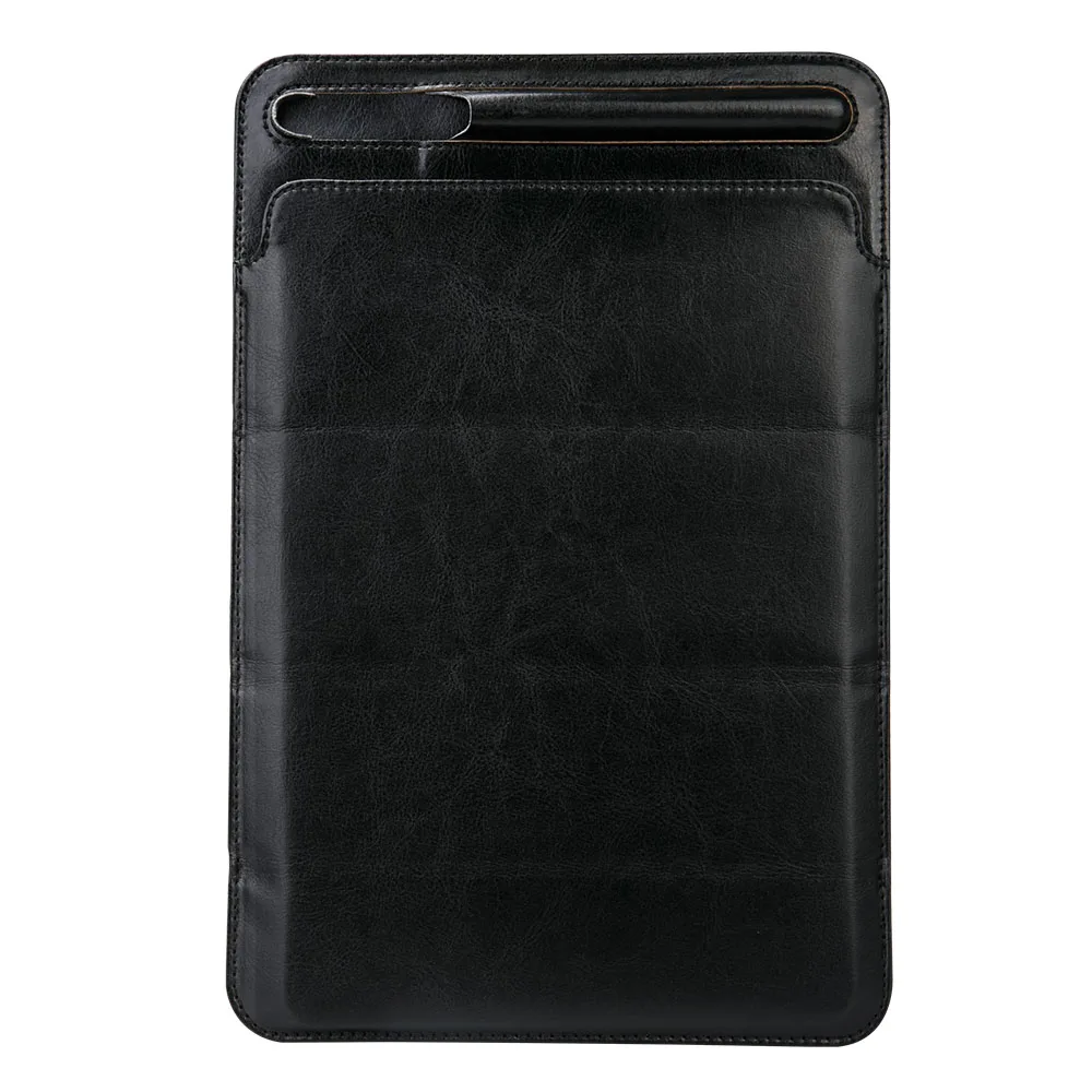 Роскошный микрофибровый чехол с рукавом для iPad Pro 10,5 чехол Роскошный чехол-книжка Сумка-карандаш держатель Слот для iPad Pro 10,5 - Цвет: Black